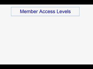 Using Member Access Levels